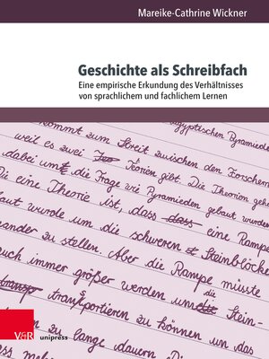 cover image of Geschichte als Schreibfach